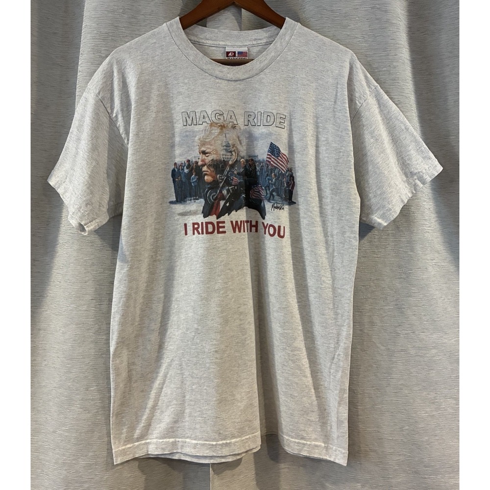Autographed Trump T-Shirt by Jon McNaughton Made In USA Size‎ XL